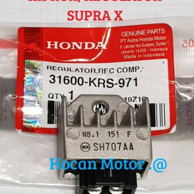 KIPROK REGULATOR SUPRA X LAMA GRAND IMLRESA SUPRA FIT NEW ASLI ORISNIL HONDA TIDAK ADA GARANSI