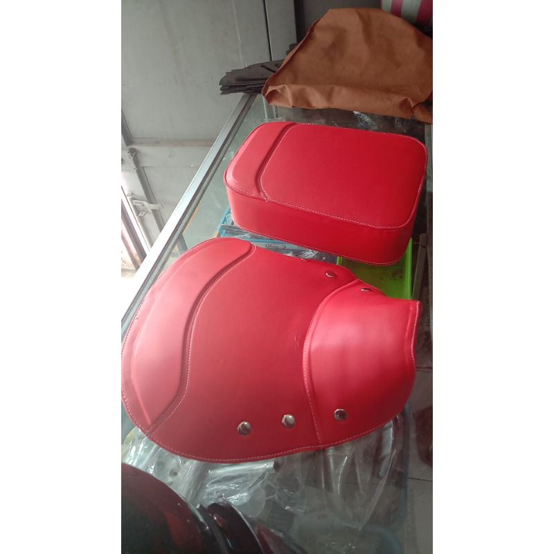 cover jok pisah cowboy all Vespa bahan bawah plat