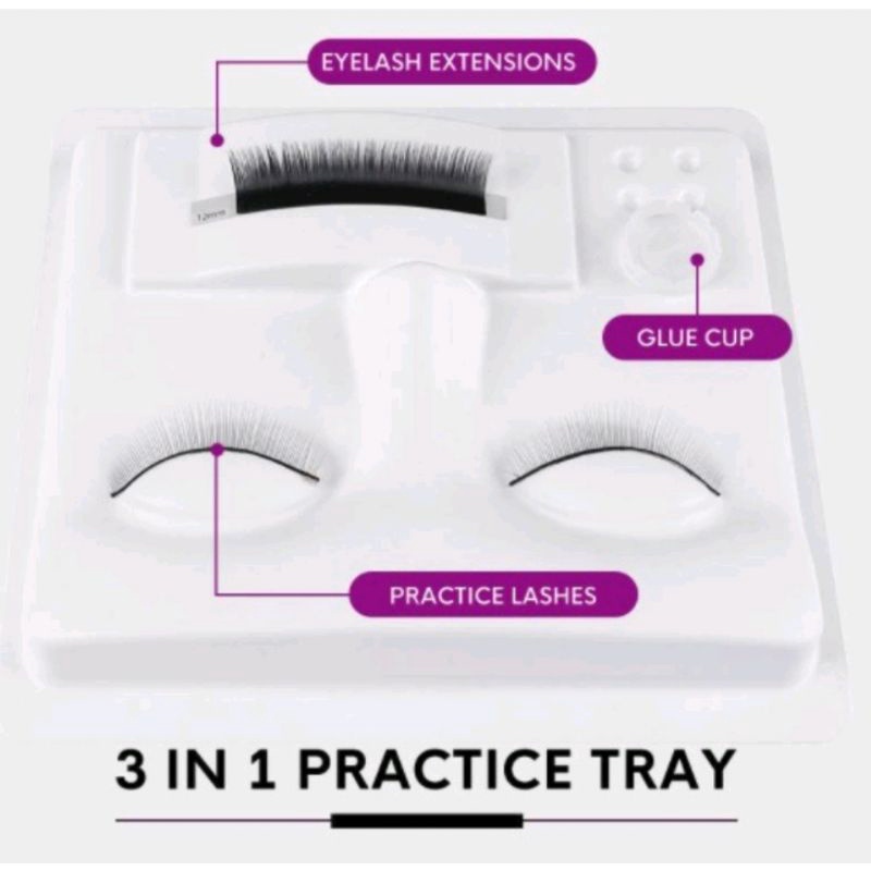 LATIHAN BULUMATA EYELASH EXTENSION KULIT LATIHAN MANEKIN DATAR PLASTIK PRACTICE TRAINING BULUMATA/KULIT LATIHAN MANEKIN DATAR