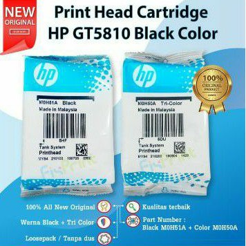 PrintHead Hp GT 51 52 MOH50A/ MOH51A GT51 GT52 Tricolor / Black Original