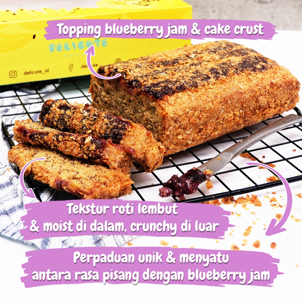 Banana Lover Blueberry Delicute - moist Banana Cake with Blueberry jam