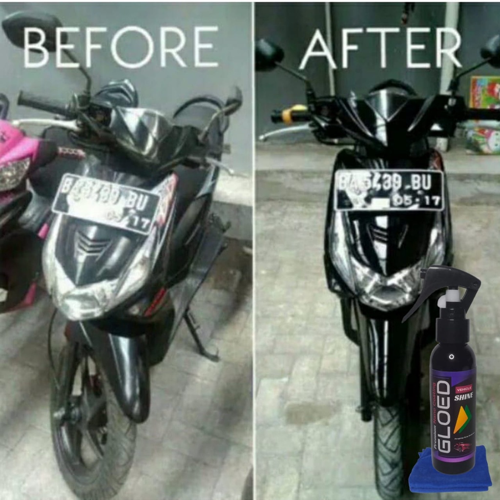 Pengkilat body motor - mobil - helm nano ceramic coating efek daun talas