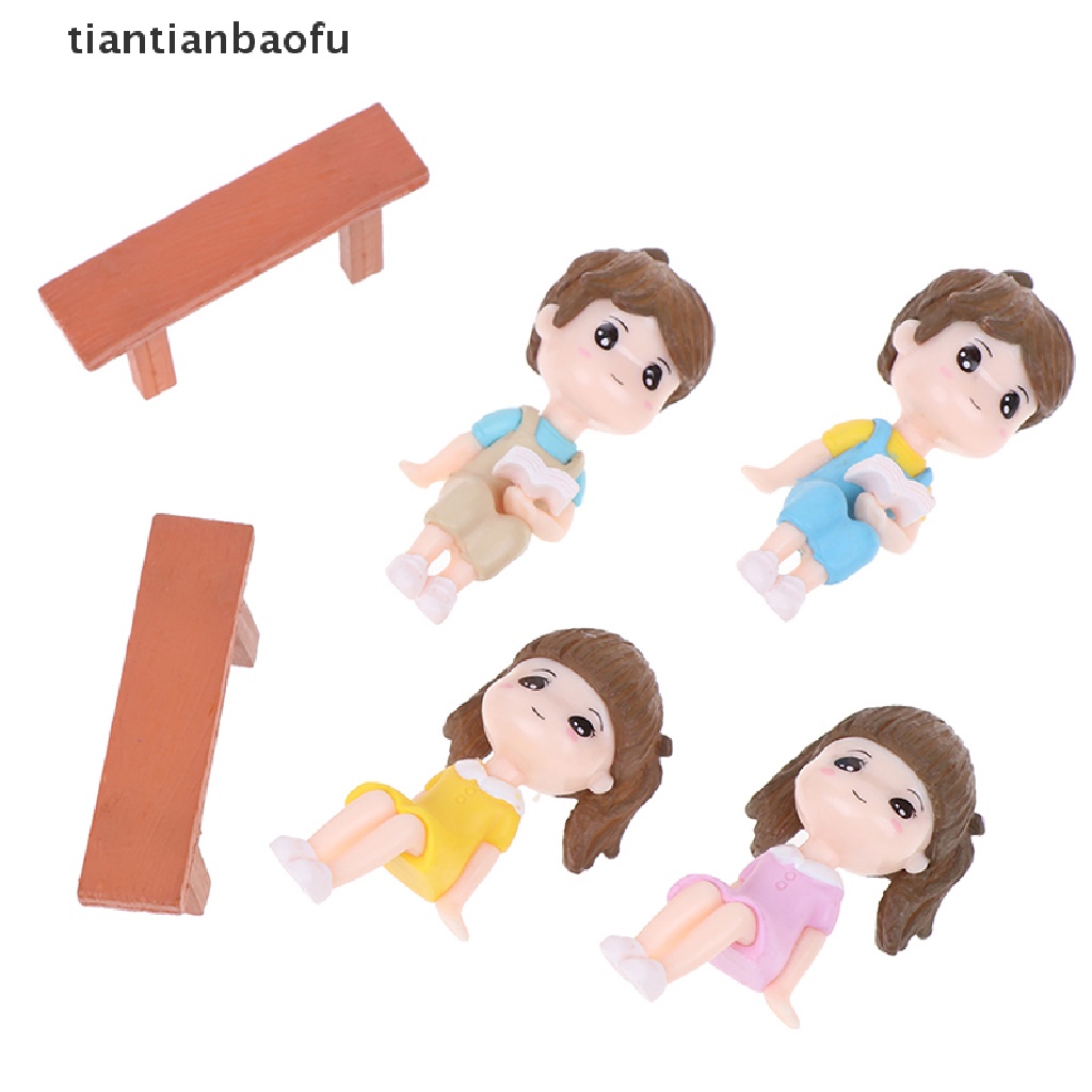 (Tianbaofu) 1 Set Miniatur Pasangan Kekasih DIY Untuk Dekorasi Rumah Boneka