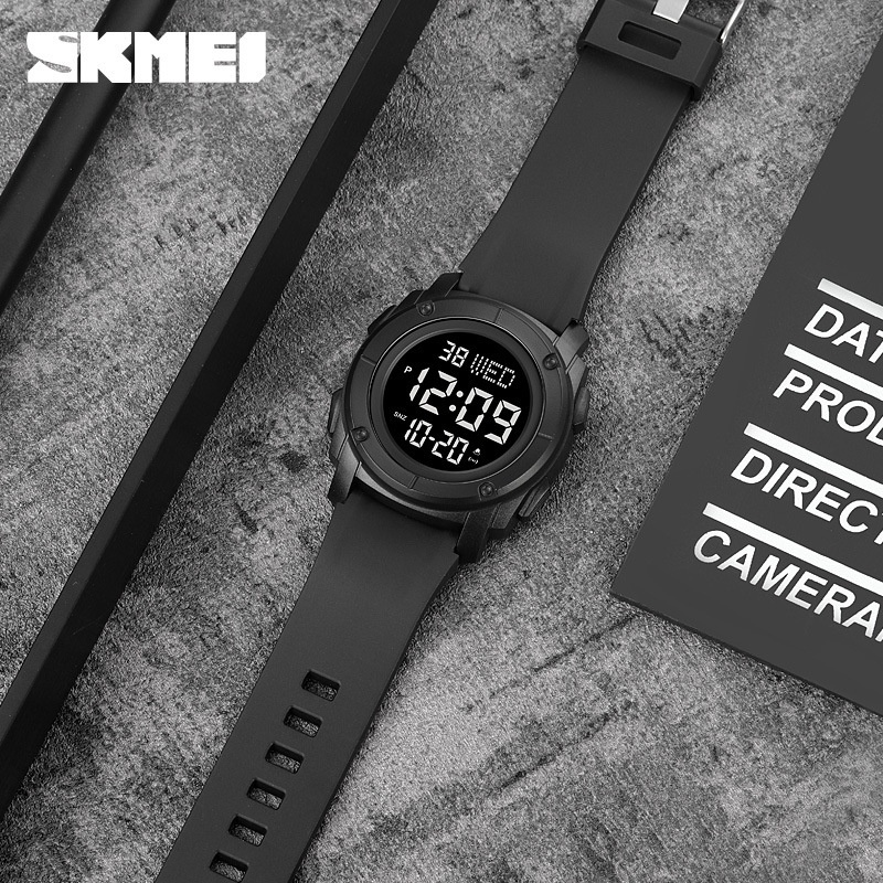 SKMEI 1853 Jam Tangan Pria Digital Chronograph Sport Watch Anti Air Tali Rubber WATCHKITE WKOS
