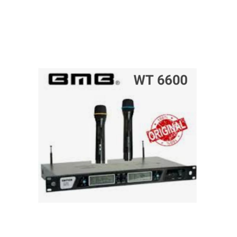 Mic wireless BMB WT 7600, Pegang 2 mic wireless, garansi bmb