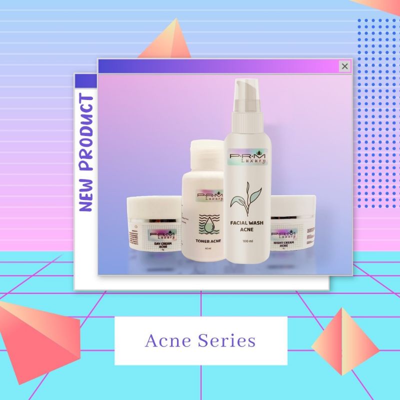 PAKET PRM GLOW LUXURY ACNE WHITENING/CREAM JERAWAT  RADANG/TOTOL JERAWAT  ORIGINAL 100%