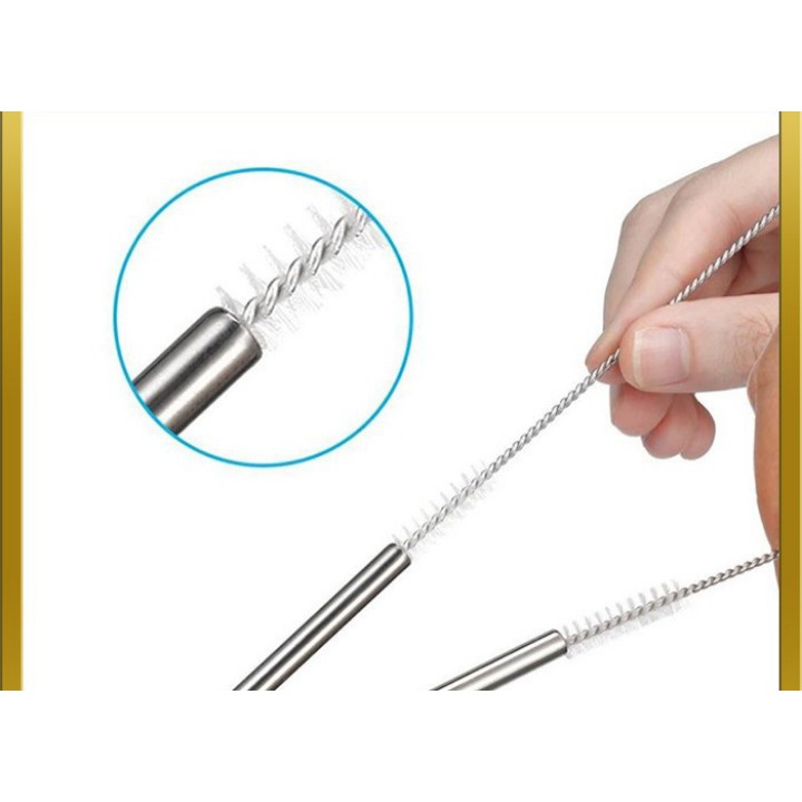 Sikat Sedotan Stainless Brush Straw Sikat Pembersih Sedotan