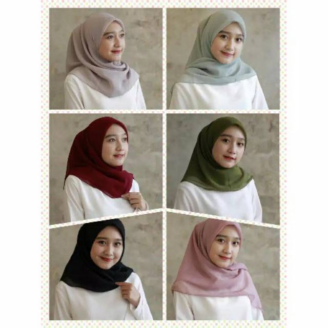 Part 1 CORNSKIN Hijab Segi Empat Viscose Serat Kulit Jagung Marbel Tokomodeu