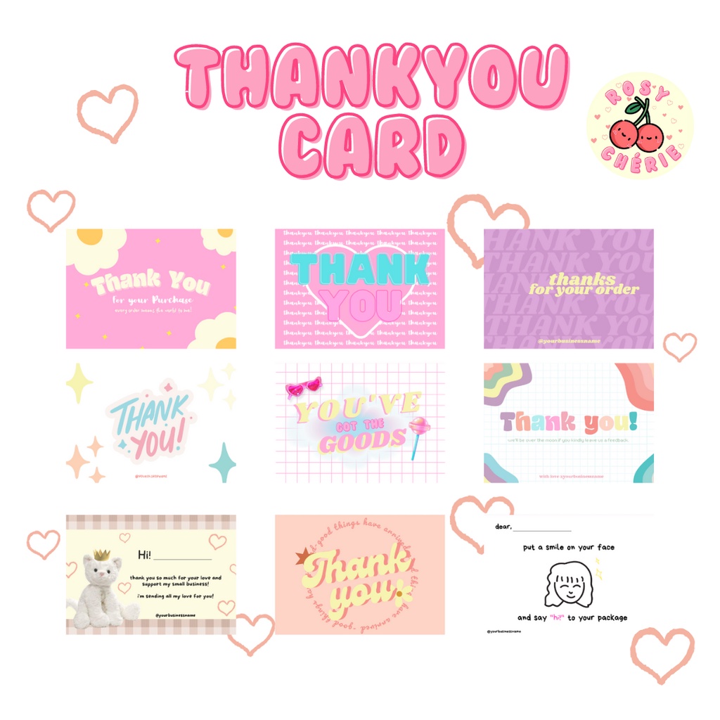 

Thank You Card by Rosy Chérie kartu ucapan