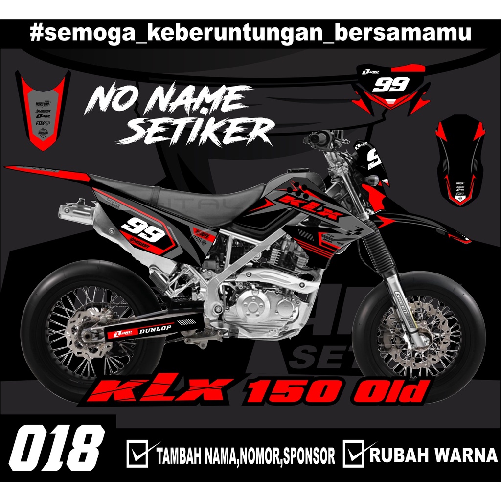 Sticker setiker stiker decal KLX 150 OLD- (018) minimalis Fullbody-Dekal stiker KLX Trail