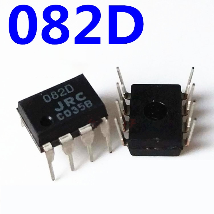 100pcs Amplifier Audio Operasi Input JFET 082D JRC082D DIP8 082D NJM082D Dual Channel