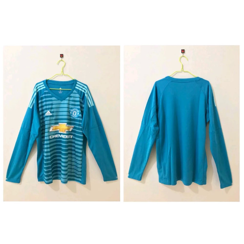 JERSEY MANCHESTER UNITED GK KIPER BIRU LONGSLEEVE LS 2018-2019 GRADE ORI