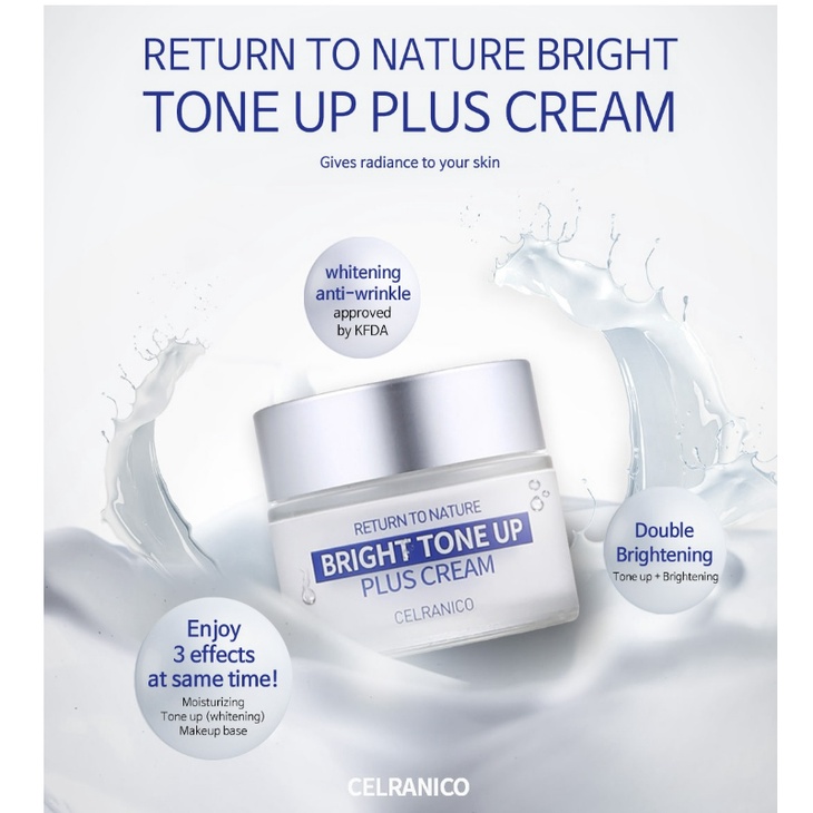 ORIGINAL Celranico Return To Nature Bright Tone Up Plus Cream 50ml / Pelembab Wajah / LEDI MART