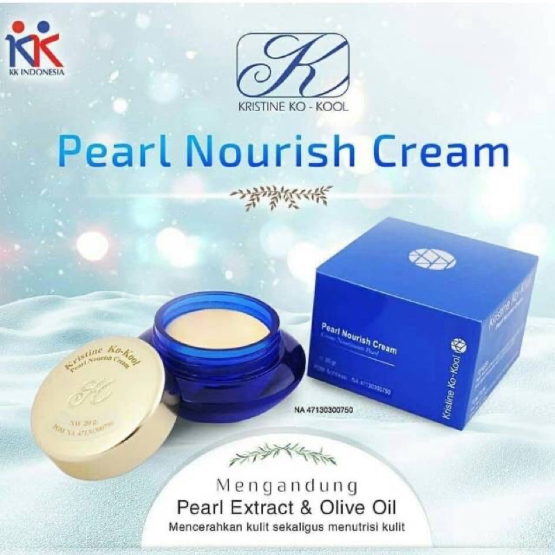 Kristine Ko Kool Pearl Nourish Cream Refreshing Cream Pearl Cream Original kk Indonesia