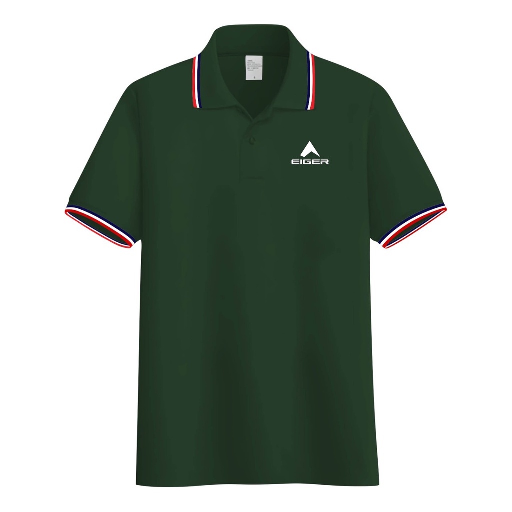 Kaos Pria Kerah Logo / Kaos Kerah List Unisex / Polo Shirt Pria Wanita Dewasa / Kaos Polos Kerah