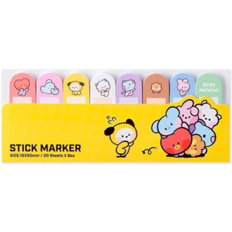 8gaya KPOP BTS Lucu Kartun Memo Pad Stiker Decal Sticky Notes Scrapbooking Diy Kawaii Notepad Diary CHIMMY COOKY KOYA MANG RJ SHOOKY TATA In Stock New Arrival