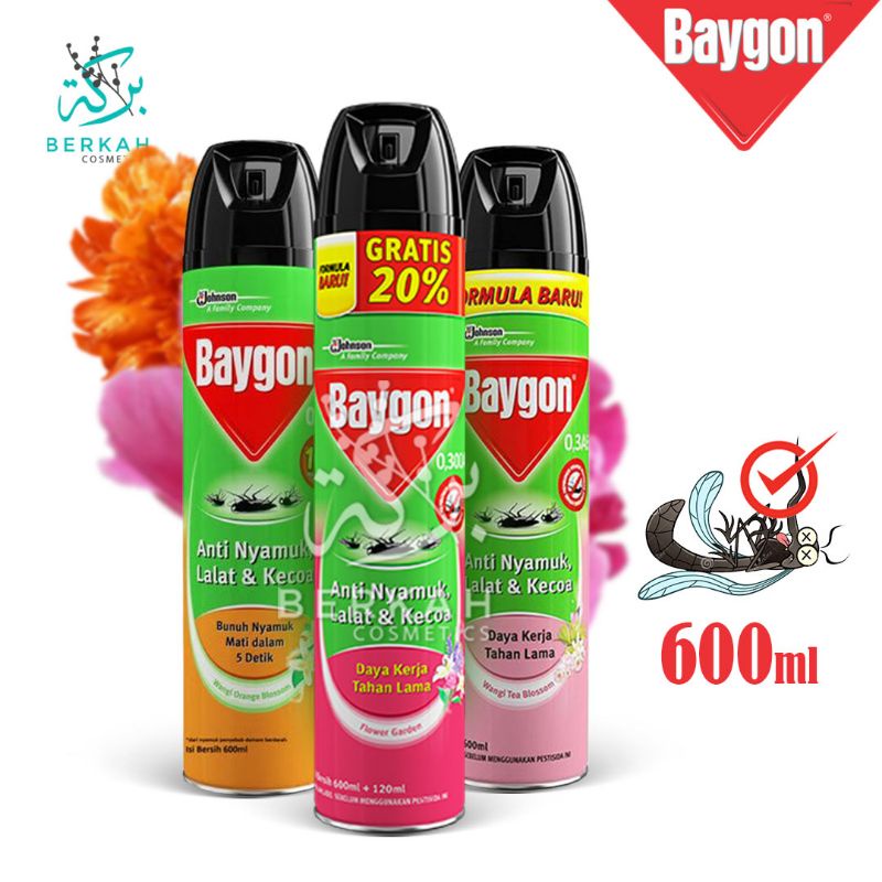 Baygon Aerosol Anti Nyamuk Semprot 600ml