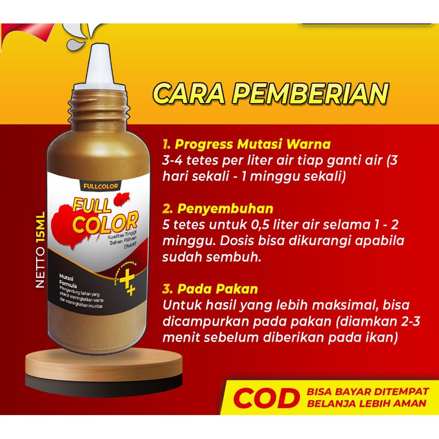 FULLCOLOR Obat Mutasi Ikan Cupang Mempercepat Meningkatkan Full Block