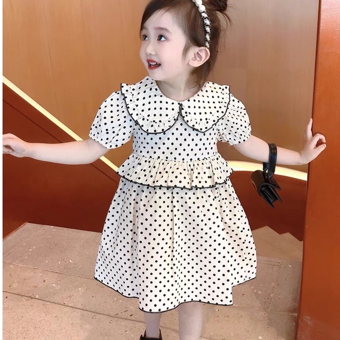 2-6thn | DRESS ANAK KOREA PESTA ELEGAN FORMAL PEREMPUAN MDD MH