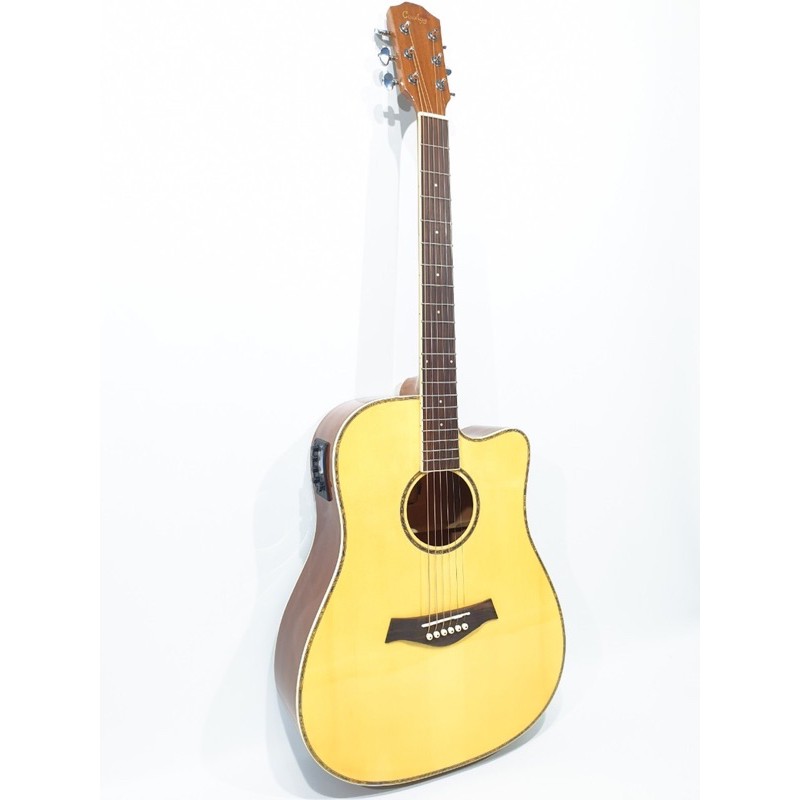 Gitar Akustik Elektrik Merk Cowboy Original Tipe GWC-240 NAS Warna Natural Equalizer Tuner Cowboy