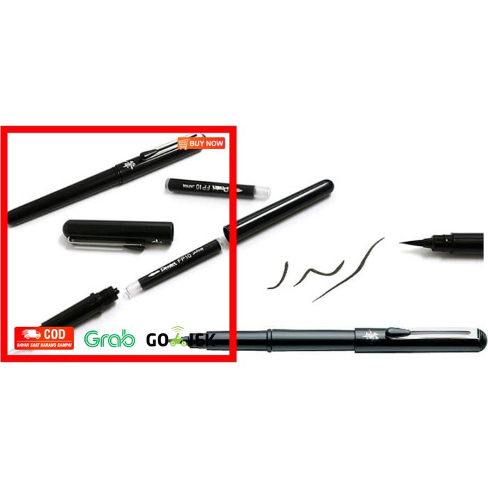 

(BISA COD) ID 20770 Brush pen : Pentel Pocket Brush Pen + 2 Refill Cartridges