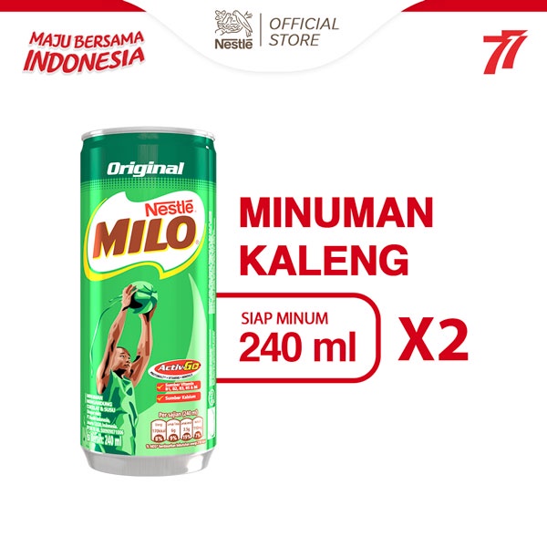 

Milo Activ-Go Susu Coklat Kaleng 240ml Twin Pack