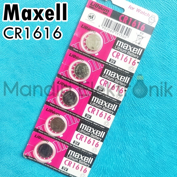 Baterai CR1616 Maxell - Baterai Kancing CR 1616 3V Maxell Original - Baterai Jam Tangan CR1616 Maxell