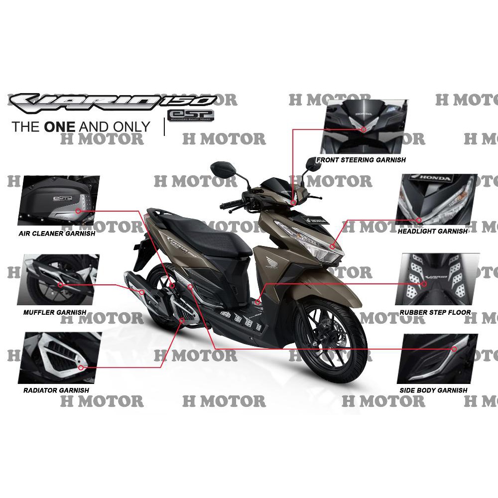 Jual Vario 125 ESP 150 ESP Honda ORI Paket Aksesoris Kit SILVER CHROME Indonesia Shopee Indonesia