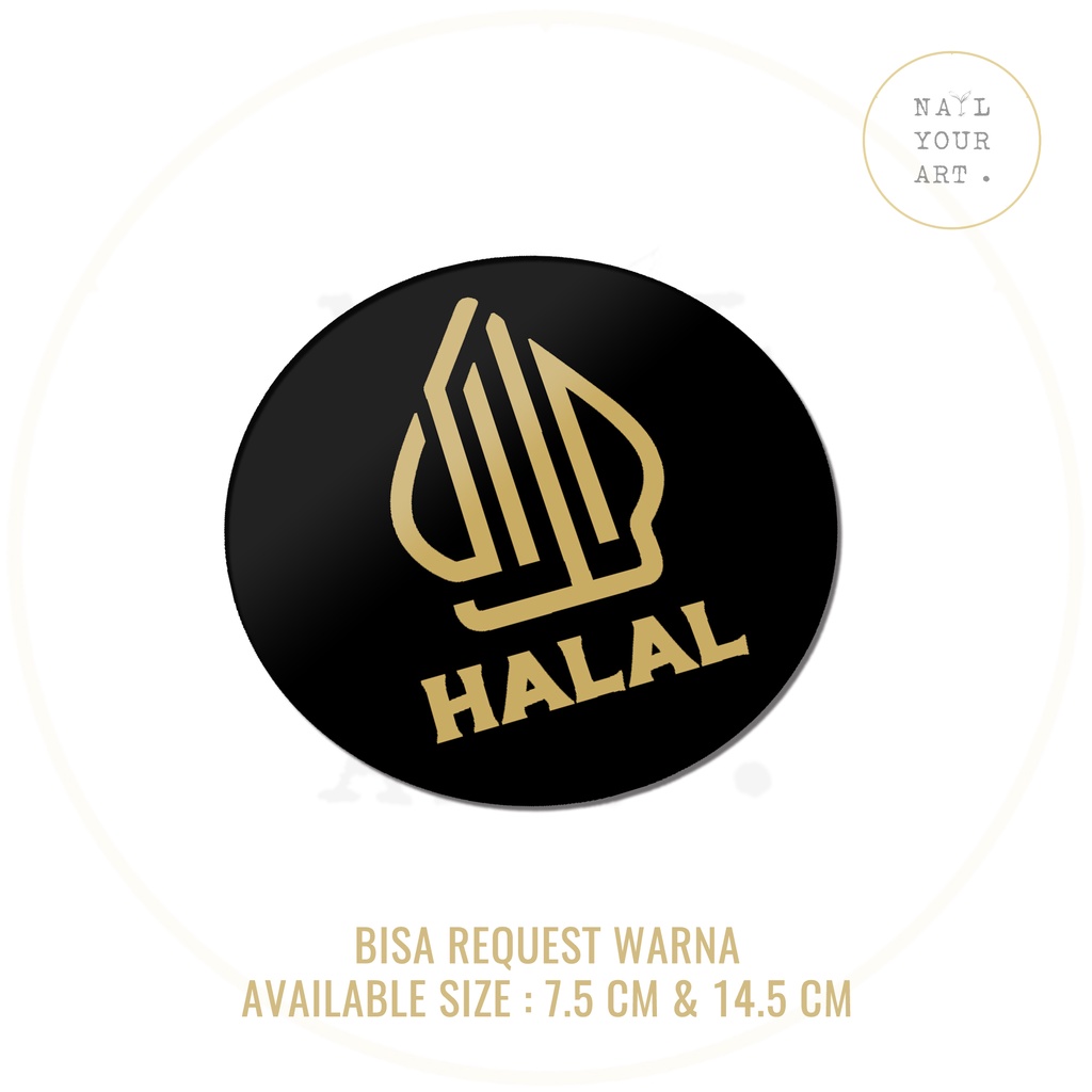 SIGN AKRILIK LOGO HALAL BARU BULAT - nail your art - Sign tanda label halal H02