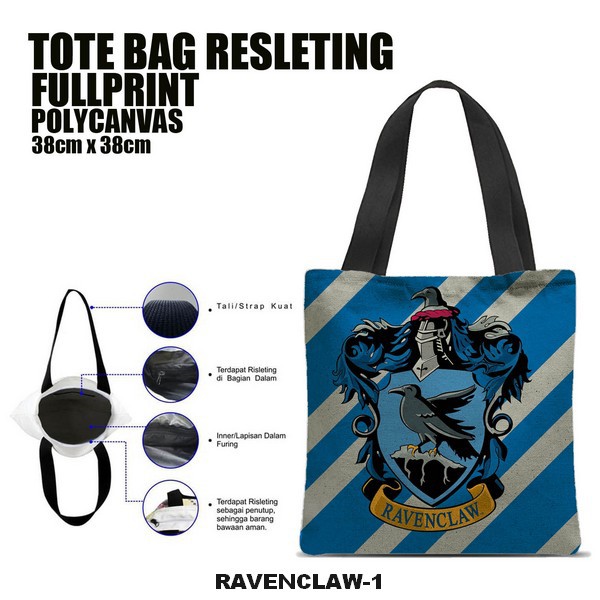 Tas / Tote Bag Polycanvas Full Print Resleting - Harry Potter Series.1