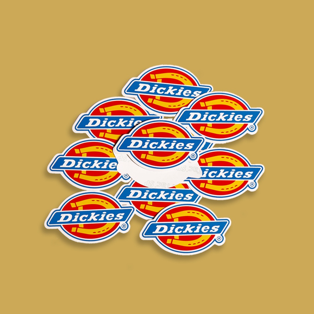 STIKER GRAFTAC - LOGO DICKIES - STIKER AESTHETIC LAPTOP, AKSESORIS HP, ANTI AIR, MOTIF,HELM.