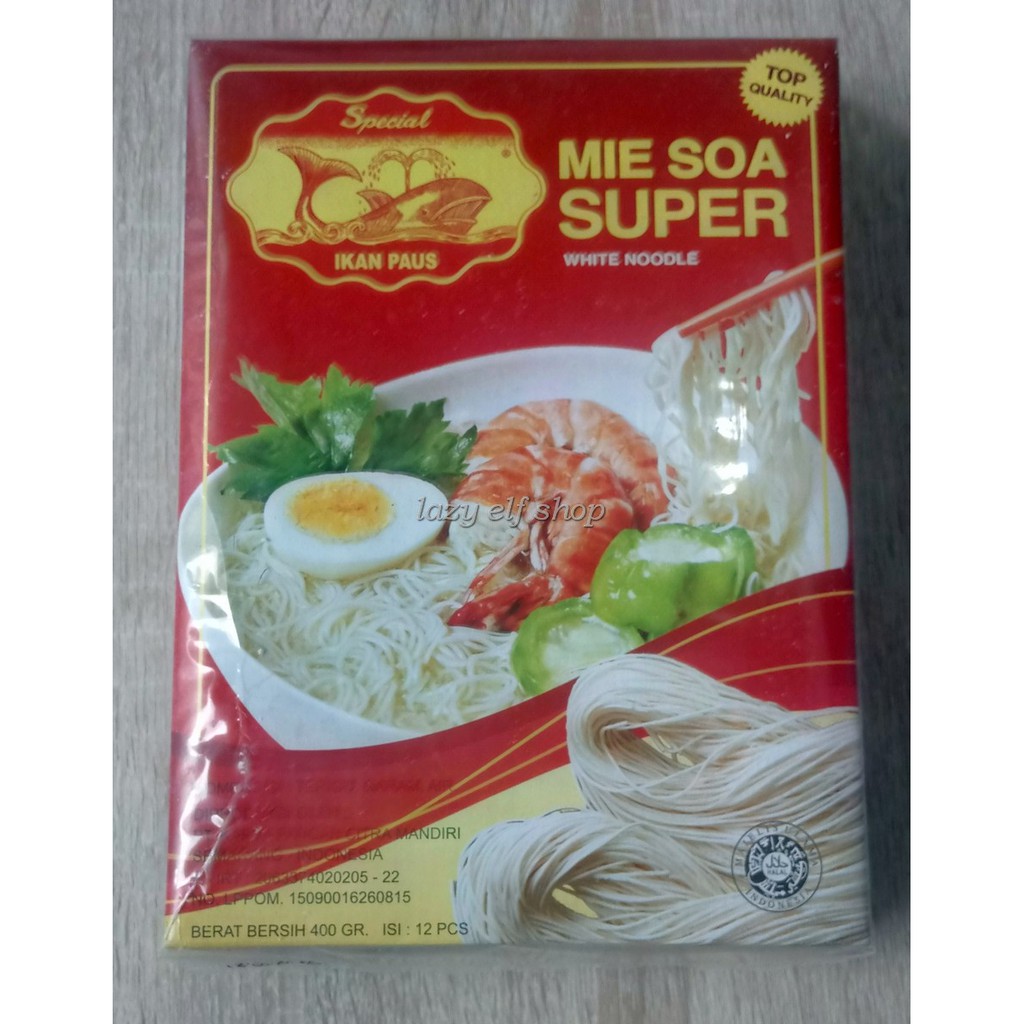 misoa misua mie soa kotak super ikan paus 400gr isi 12 flour vermicelli Termurah