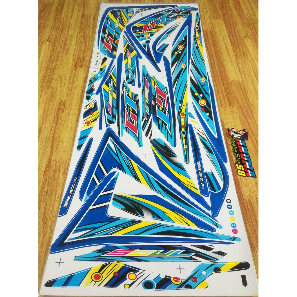 Stiker Striping Variasi Mio Soul GT Racing Th 2012-2014 -Kode 016