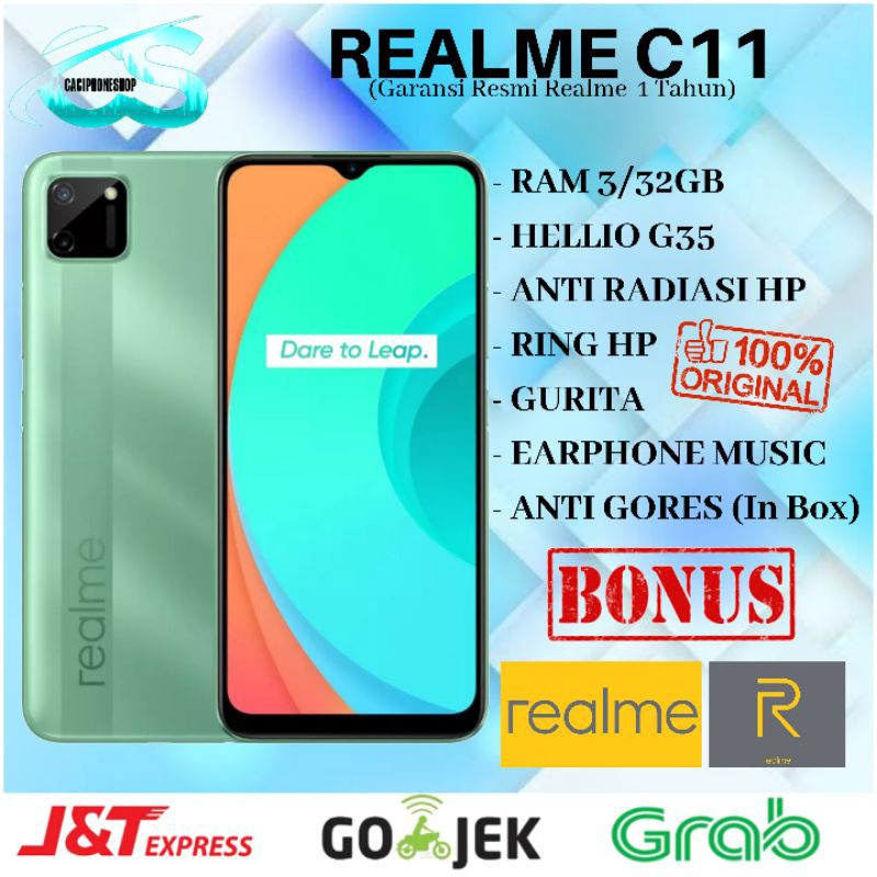 REALME C11 3/32 & 2/32 RAM 3GB ROM 32GB GARANSI RESMI REALME 1 TAHUN