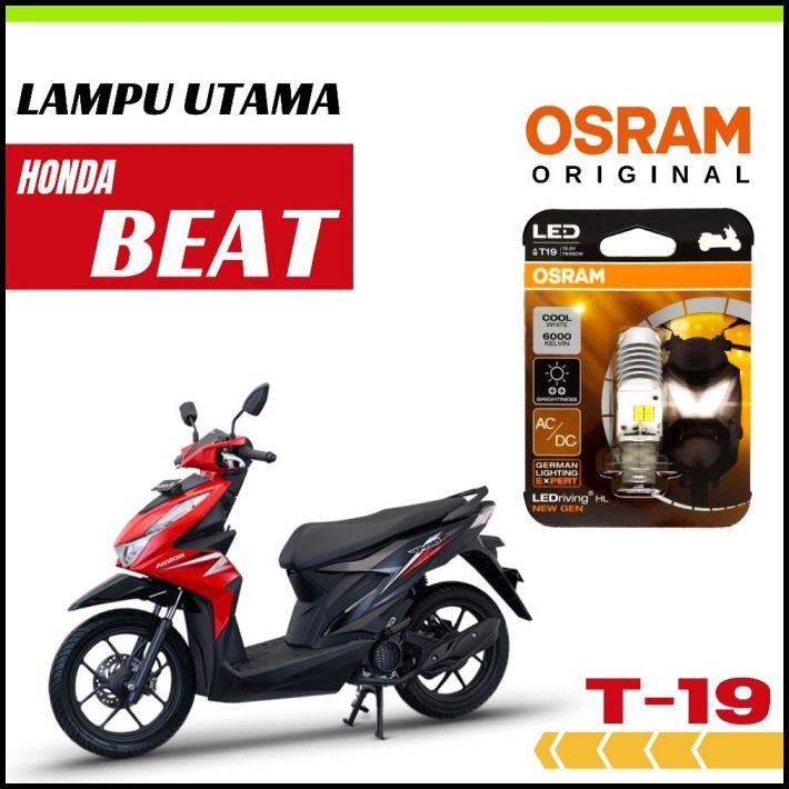 Cod Lampu Depan Led Motor Honda Beat 2012 - 2018 Osram T19 Warna Putih