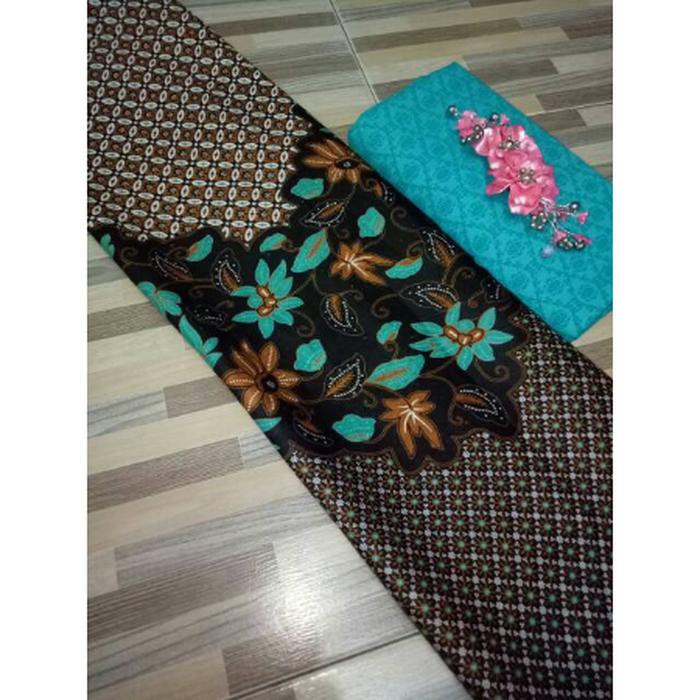 Bw5 Kain Batik Clasik/Kain Batik Pekalongan/Kain Solo/Batik Tulis/Sutra - Biru, Batik Saja