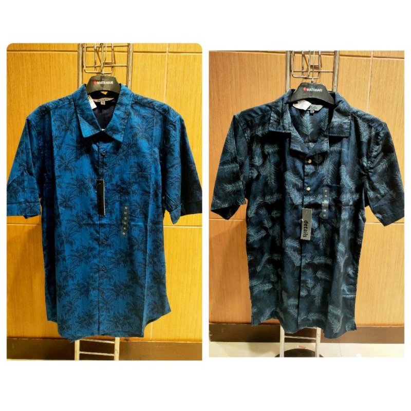 kemeja pria merk details,barang original matahari dept.store