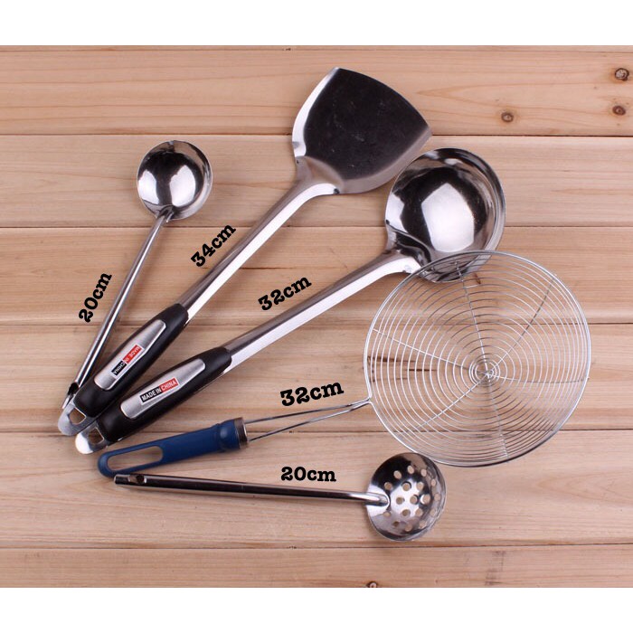 BS215 Peralatan Dapur Set Spatula 5pcs Alat dapur Stainless