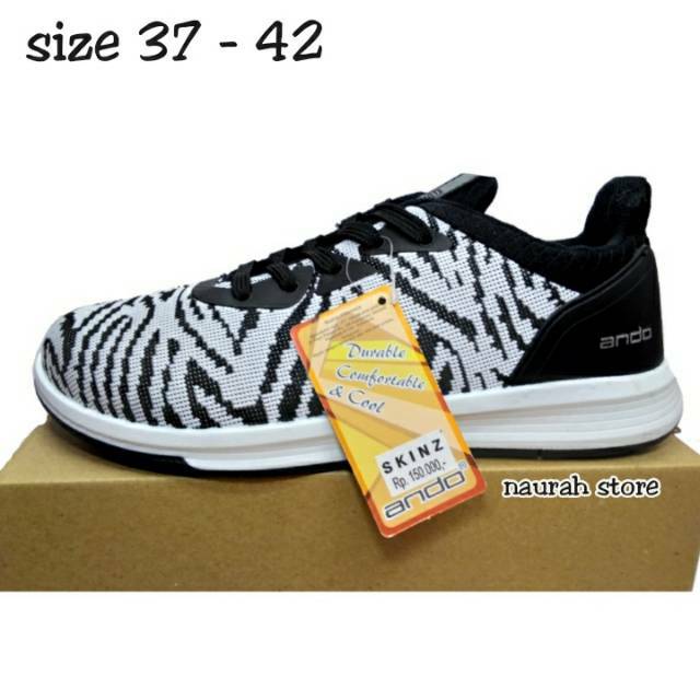 ANDO VARGAS &amp; SKINZ SEPATU SNEAKERS SPORT RUNNING PRIA 100% ASLI ORIGINAL