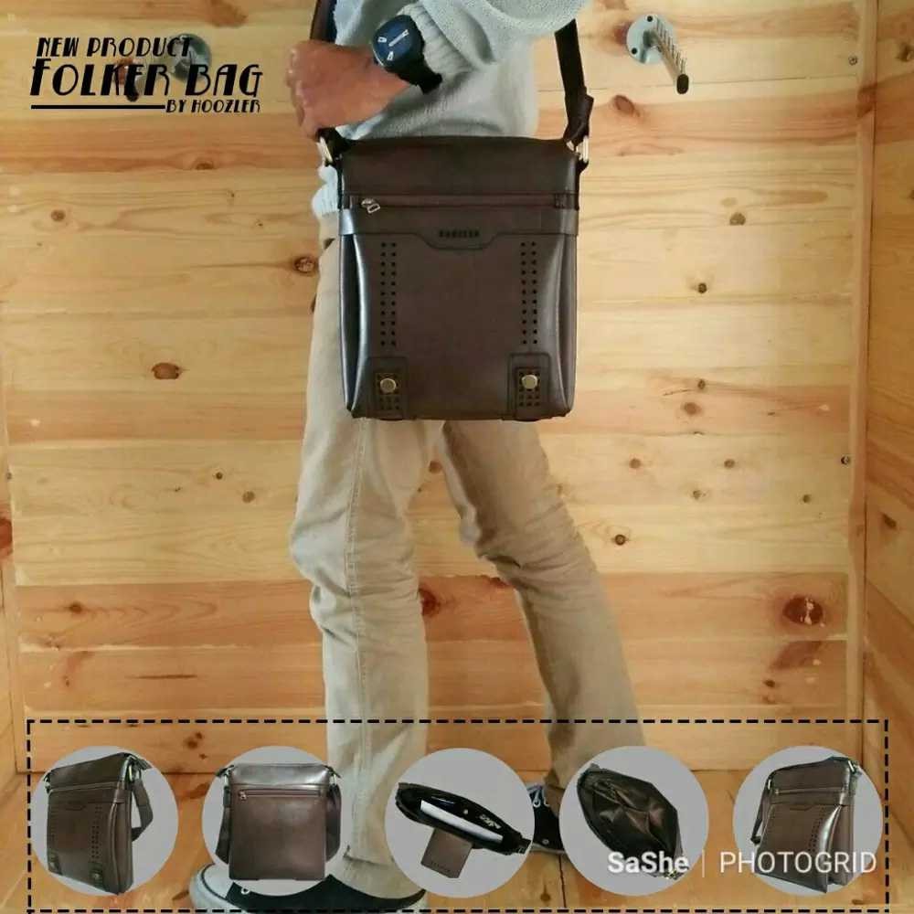 TAS SELEMPANG SLEMPANG PRIA KULIT SINTETIS | Pria