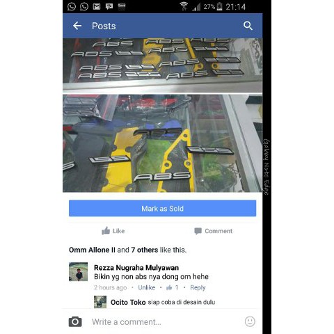 Emblem 3D ABS 155   ABS 255 Yamaha Nmax Bagus