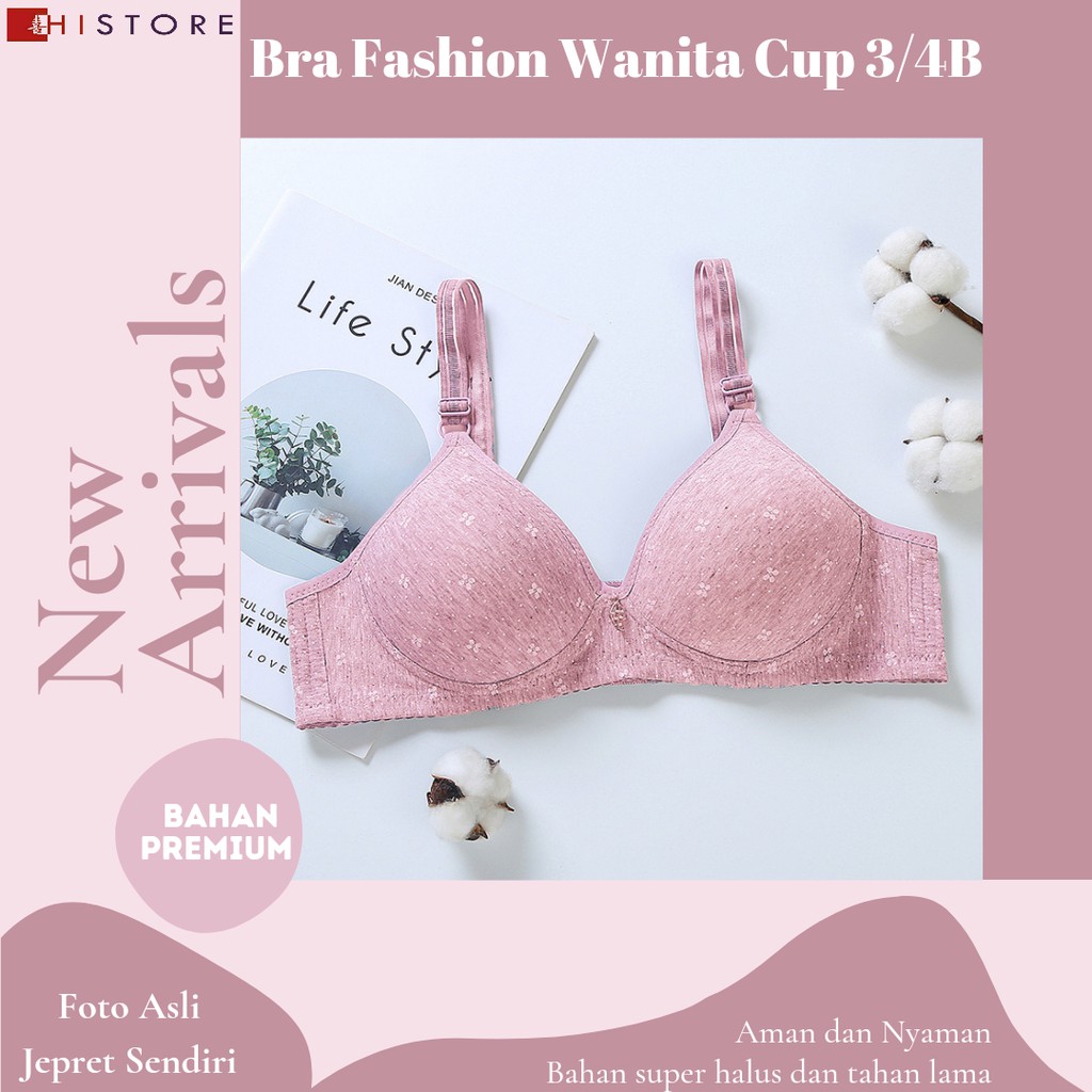 [HI] Bra BH FASHION Wanita CUP 3/4B Bra wanita Premium BH Busa Tipis Tanpa Kawat Sangat Nyaman A7