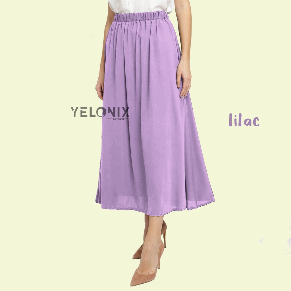 ROK POLOS STANDART PANJANG WOLFIS WOLVIS SKIRT PREMIUM - YELONIX-LILAC