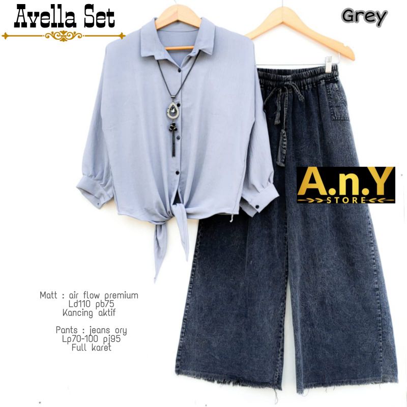 Avella Set Atasan dan Pants Jeans