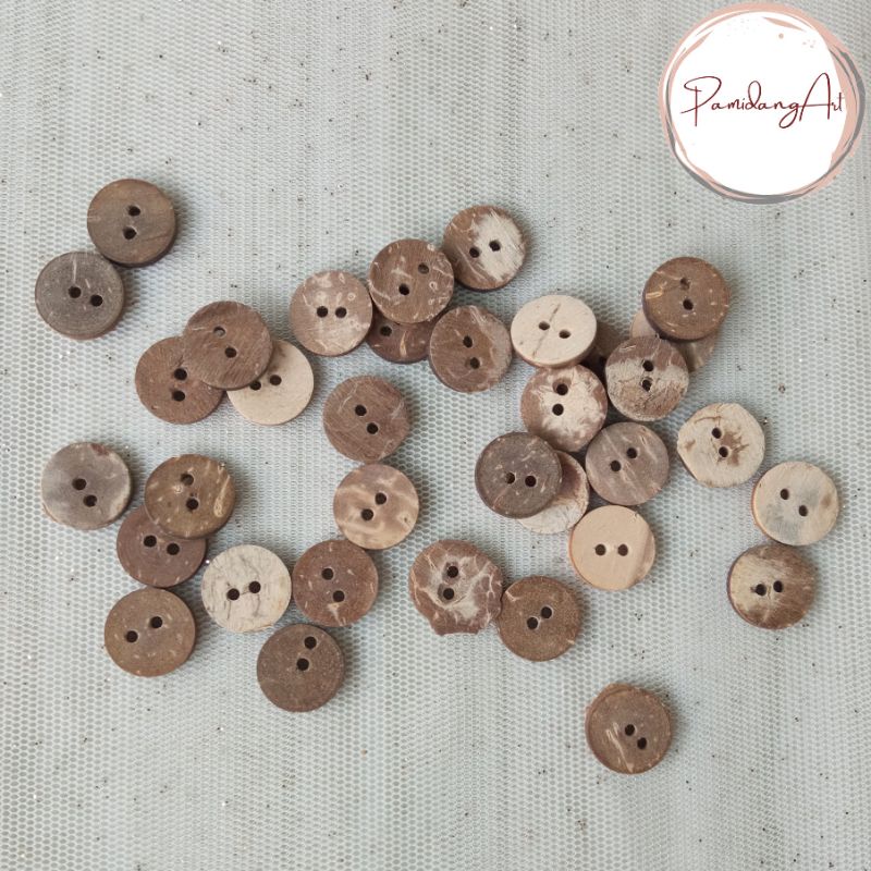 (10pcs) Kancing Batok Pernis / Kancing Kayu