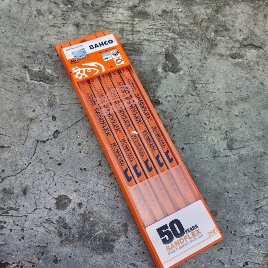 mata gergaji besi 12"x24TPI sandflex bahco - gergaji besi 12"