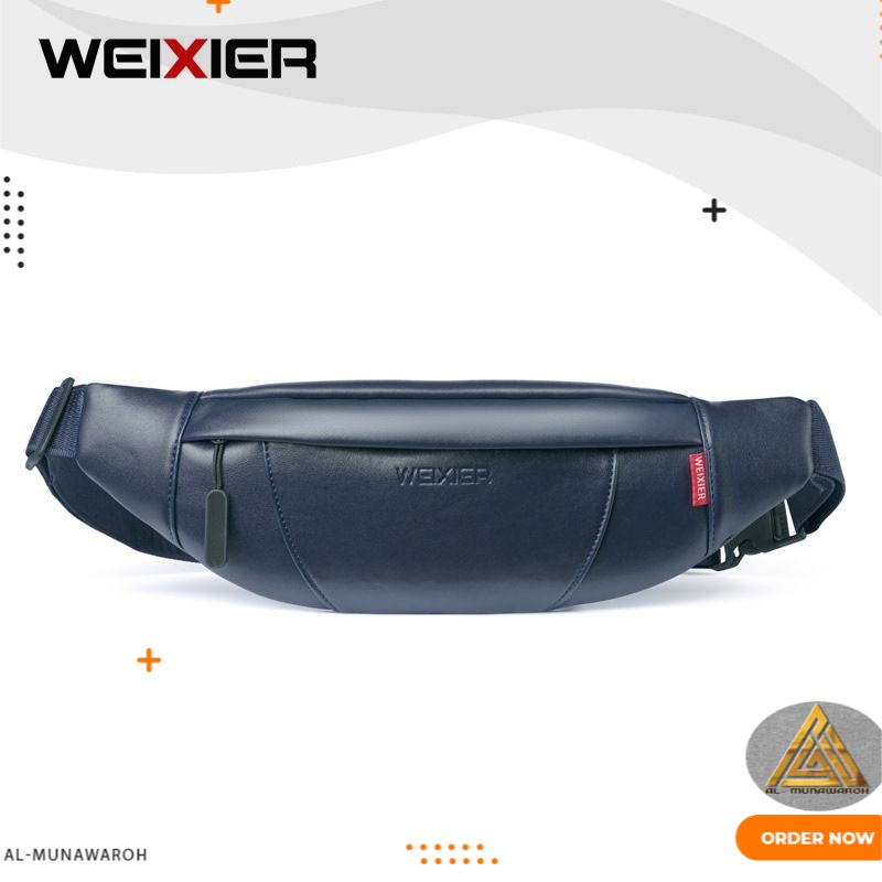 Tas Selempang Dada Pria Chest Bag Kulit Premium Anti Air WEIXIER  Original