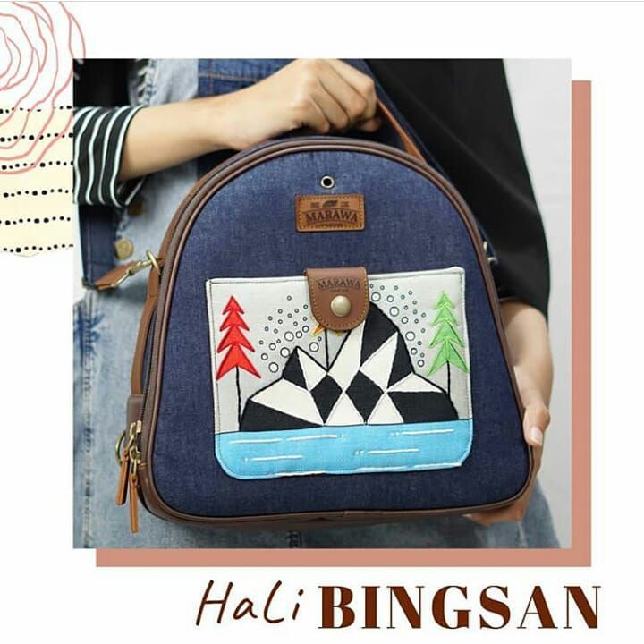 Ransel Wanita Kekinian 3 IN 1 Marawa Hali Series Motif