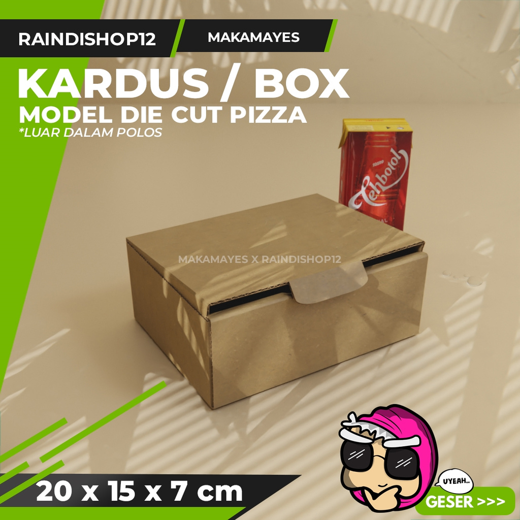 

(MIN 5 PCS) BOX 20 X 15 X 7 CM KARDUS DIE CUT PIZZA KEMASAN PACKAGING KADO