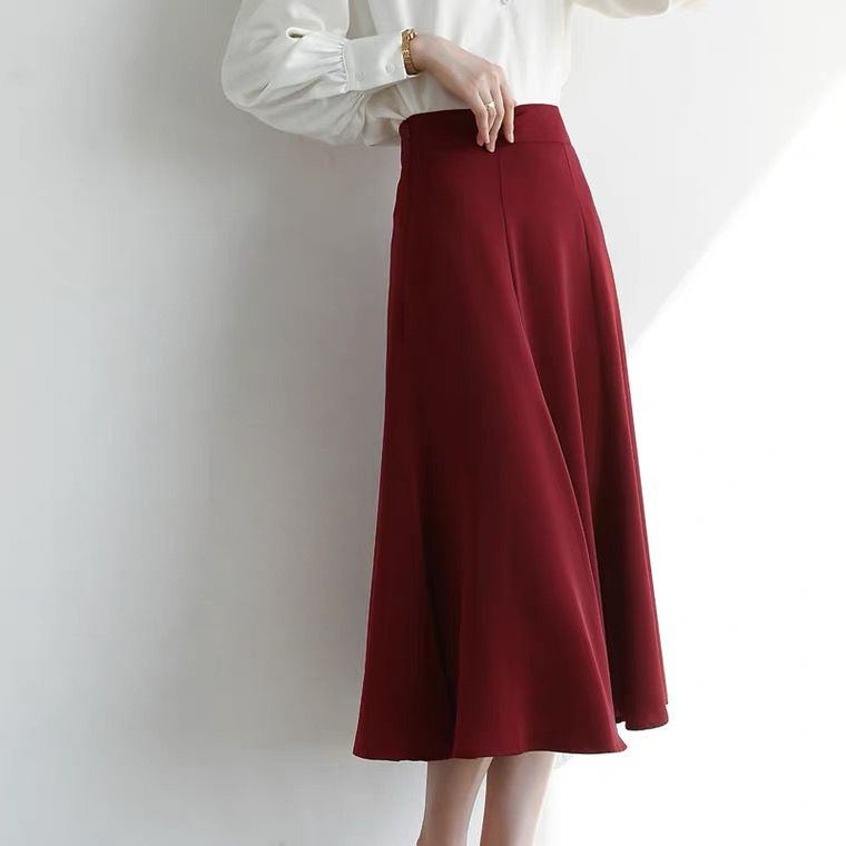 rok korea/long skirt /rok wanita bahan shakila streat all size